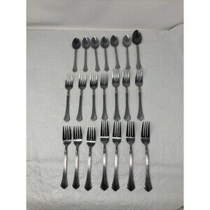 Rogers Co DRAMA By Stanley Roberts Stainless Flatware Korea 21 Pcs Vintage